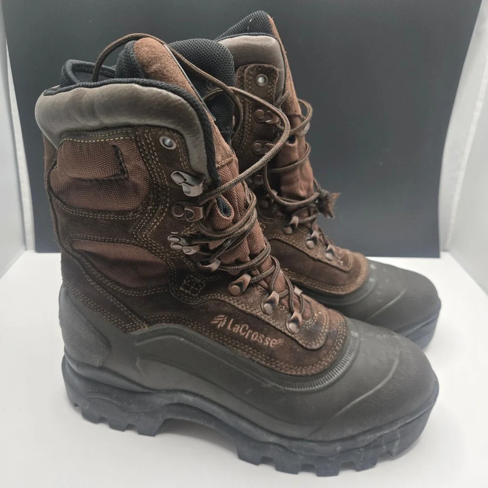LaCrosse Snowdrift PFT Hunting Boots 1000G Thinsulate 9M Brown Winter Insulated